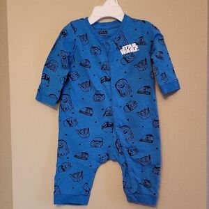 Star Wars snap up footless sleeper/footie